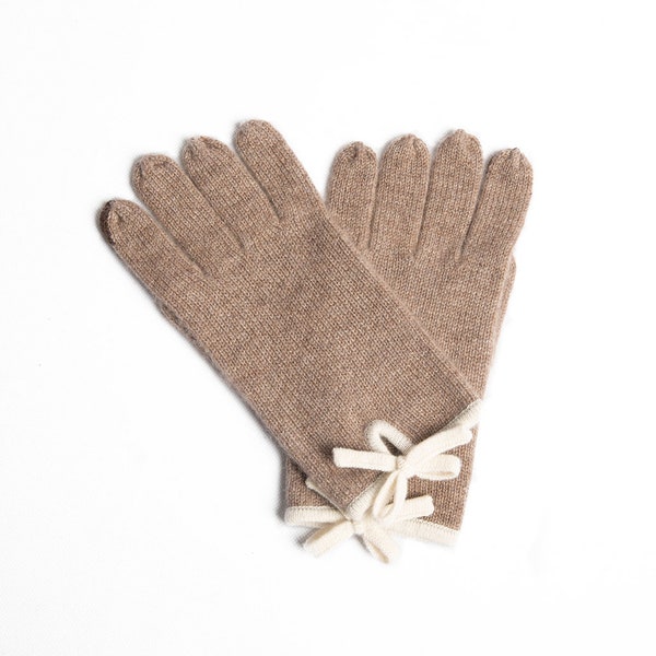 Gants en cachemire Ladies Elegance avec technologie d’écran tactile et emballage cadeau gratuit ~ Beige