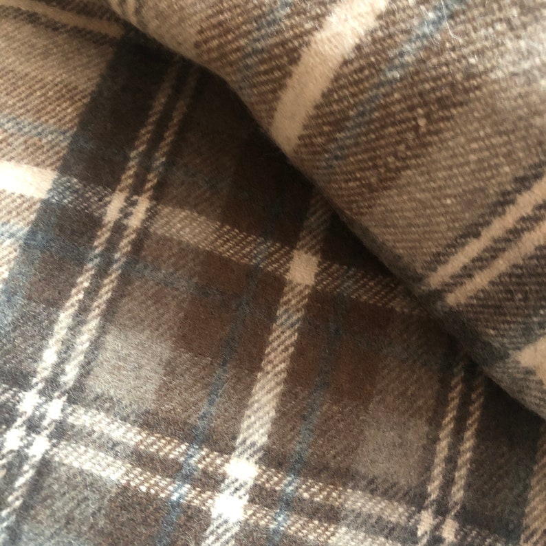 Stewart Natural Dress Tartan Recycled Wool Blanket/Throw by Florence Lilly image 3
