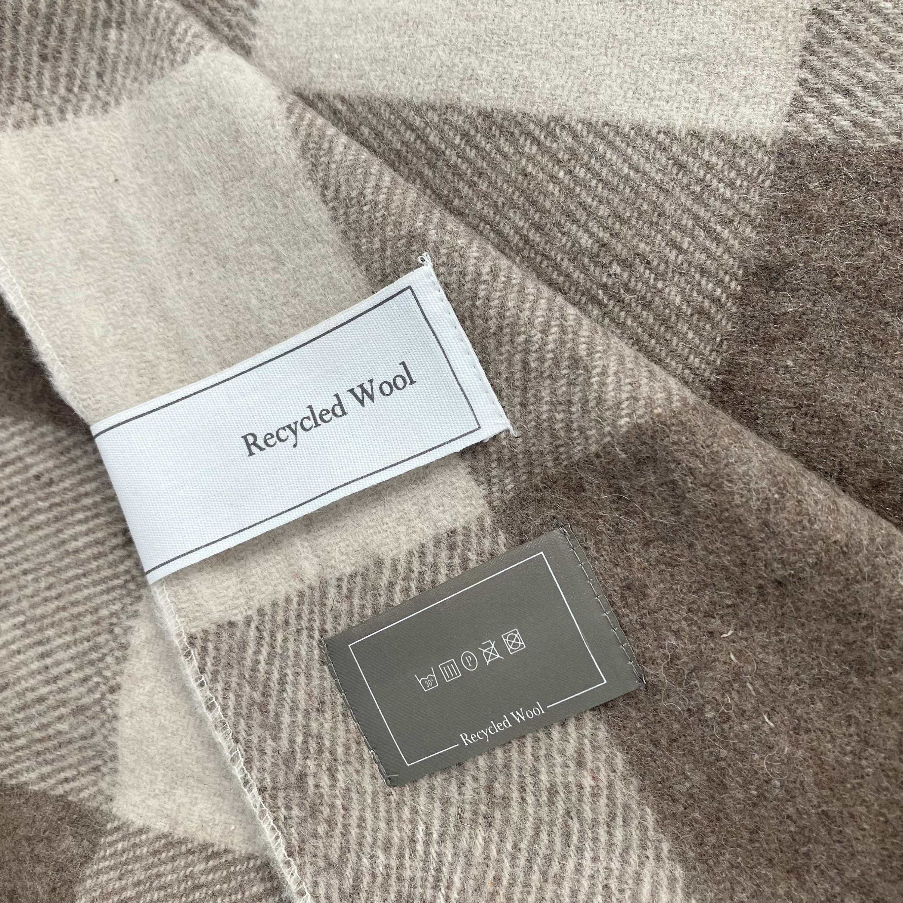 Jacob Check Recycled Wool Blanket/Throw by Florence Lilly