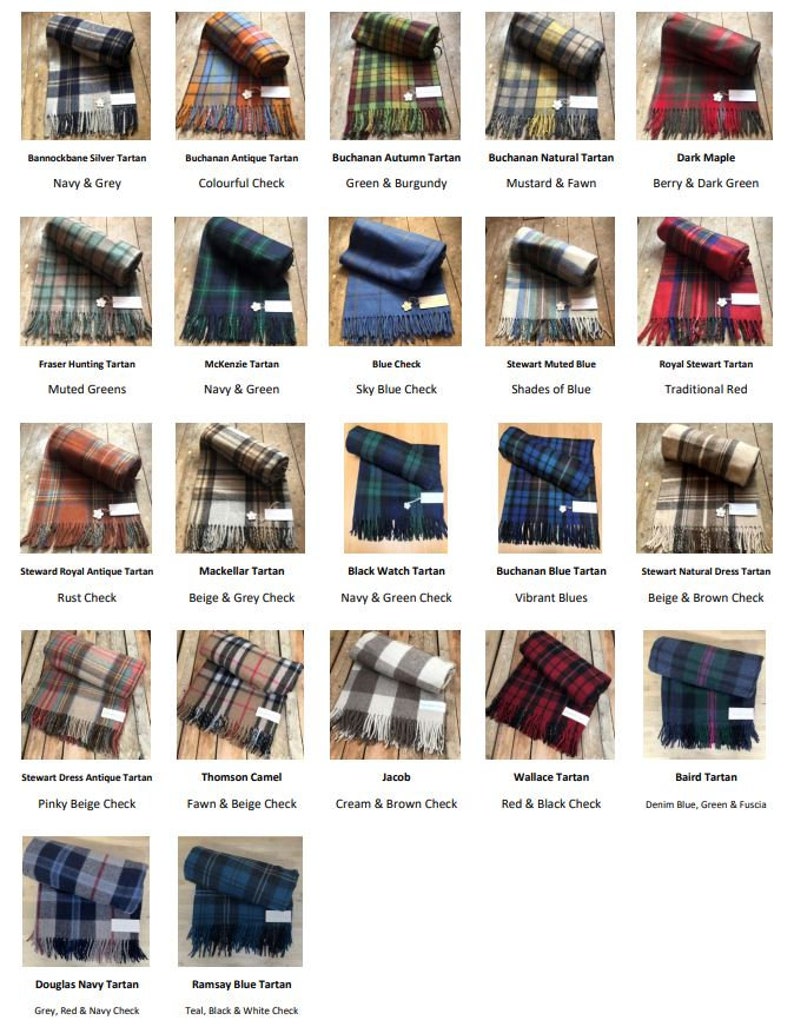 Recycled Wool Tartan Check Blankets, Throws by Florence Lilly image 2