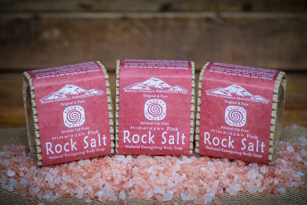 3 Bars of Natural Himalayan Soap - Pink Rock Salt - Etsy