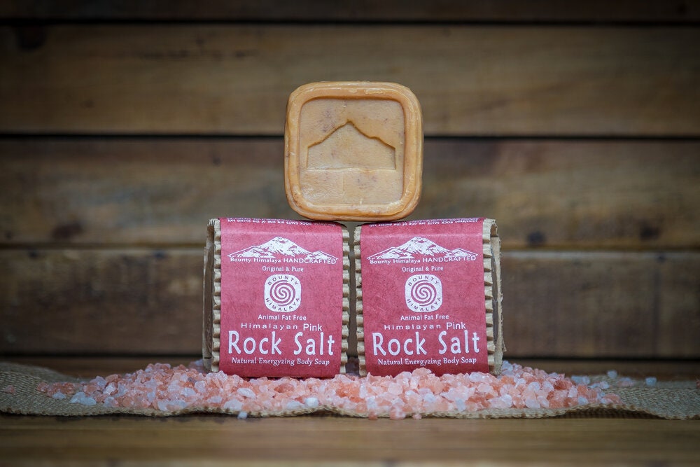 3 Bars of Natural Himalayan Soap - Pink Rock Salt - Etsy