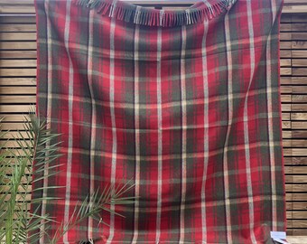 Maple Tartan Recycled Wool Blanket/Throw by Florence Lilly