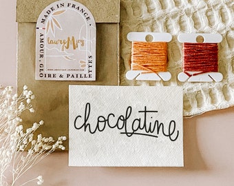 Recharge CHOCOLATINE embroidery, French embroidery, Embroidery kit, modern embroidery, easy embroidery, embroidery, creative, DIY, Do It Yourself