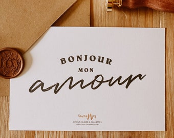 Postcard, Valentine's Day gift, wedding gift idea, EVJF, Bride-to-be, Wedding, love, stationery, decoration, lifestyle, French, BFF