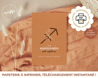 Carte JOYEUX ANNIVERSAIRE, SAGITTAIRE, Astro, idée cadeau, idée cadeau anniversaire, carte astro, carte signe zodiaque, carte anniversaire