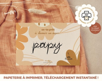 Carte à relier, PAPY, carte annonce, annonce bébé, carte postale, carte postale grossesse, futur papy, tu vas être papy, meilleur papy, papy