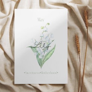 May Lily Birth Month Digital Printable