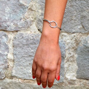 Simple Knot Bracelet, Minimalist Bangle for Woman, Boho Jewelry