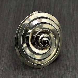 Circle Spiral Ring, Silver Boho Ring, Wire Ring, Tribal Style