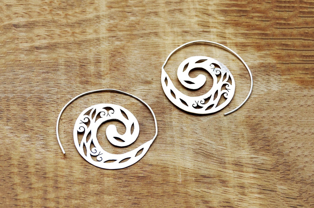 Pendientes Criollos De Plata De Ley 925 - Diseño Torcido Con Electroforma - Tuscany Silver Para Mujer
