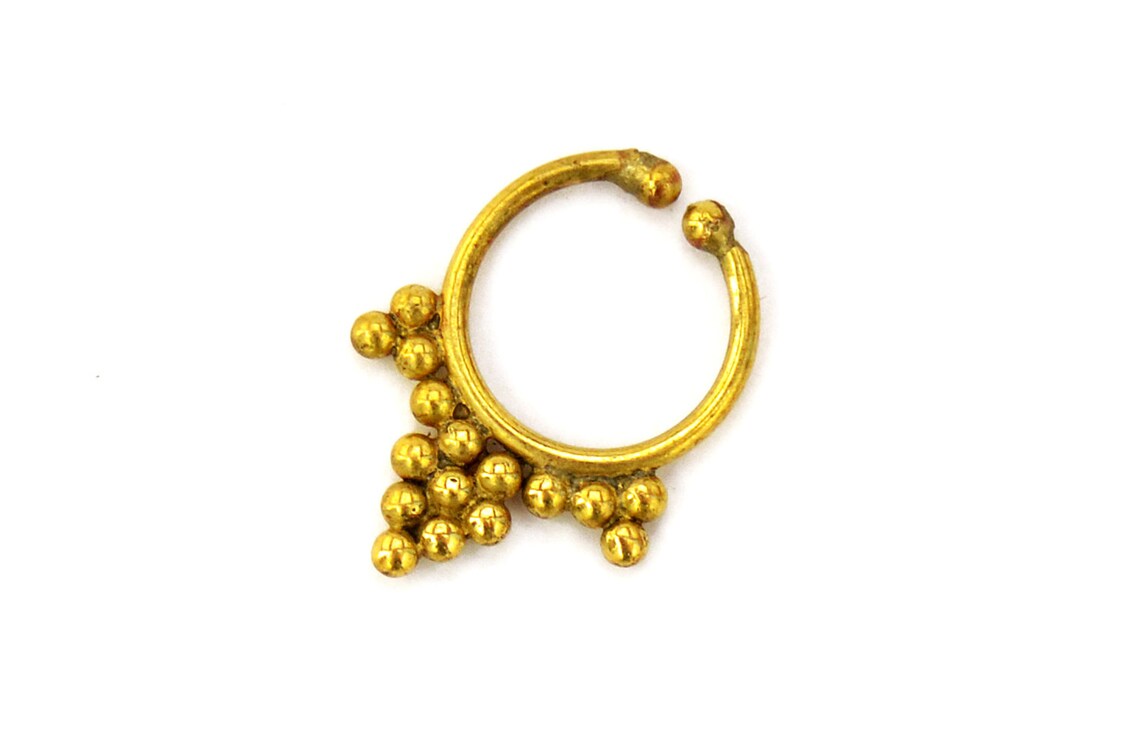 Gold Septum Ring Fake Septum Ring Tribal Septum Ring Indian Etsy