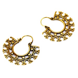 Tribal Creolen, Gold Creolen, Indischer Schmuck