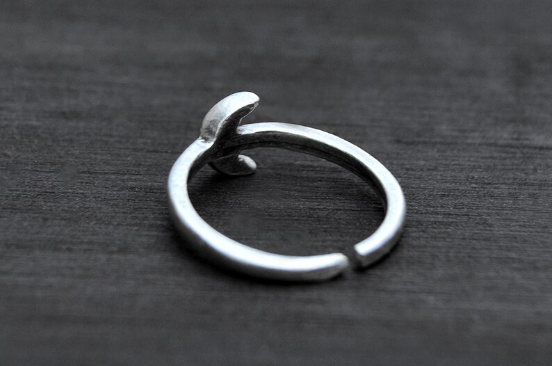 Dainty Crescent Moon Ring Bohemian Silver Midi Ring Cute Gift for Her