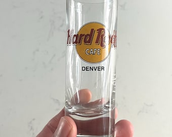 Vintage Hard Rock Cafe Denver Shot Glass: Retro Barware