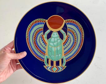 Vintage Collectible plate "The Scarab Plate" by Ch. Field Haviland Limoges from Egypt museum Cairo