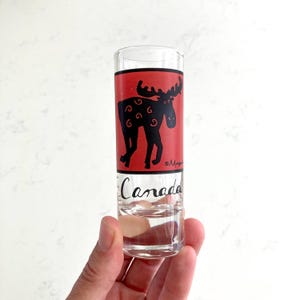 Vintage Canada Shot Glass: Retro Barware Collectible