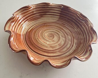 Vintage Ceramic bowl handmade clay pottery stoneware