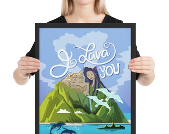 Personalized Medium Sized Frame Vertical or Horizontal Print by Euodos