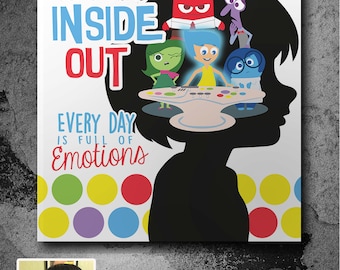 Customized Inside Out Poster, custom silhouette with Emotions on Console by Euodos