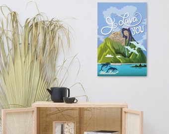 Personalized Canvas Print Small (Vertical or Horizontal Format) by Euodos