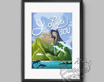 I Lava You Wall Art Printable, Instant download by Euodos