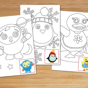 Baby First TV Printable Coloring Pages Instant Digital Download by Euodos