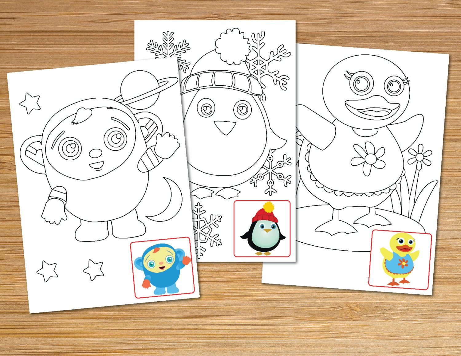 baby tv characters coloring pages for children