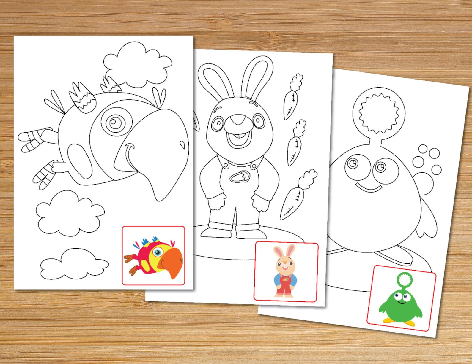 Baby First TV Printable Coloring Pages Instant Digital - Etsy