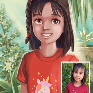 Commissioned Illustration Portrait Digital Painting - Digital File Only by Euodos