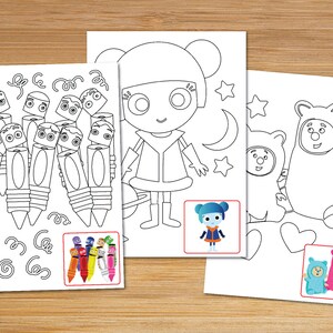 Baby First TV Printable Coloring Pages Instant (Instant Download) - Etsy