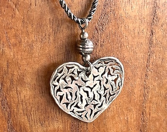Vintage SILPADA Sterling Silver Heart Necklace, 16.5", Free Shipping and Gift Wrap