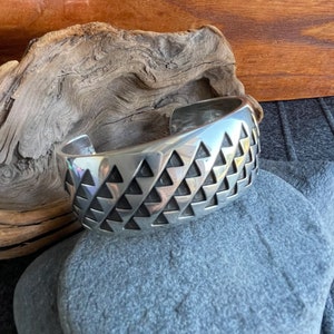 Silver Hopi Overlay Cuff Bracelet Anderson Koinva Free Gift - Etsy ...