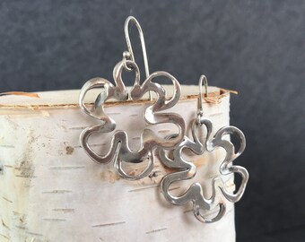 Silpada Silver Flower Earrings, W1337, Free Shipping and Gift Wrap