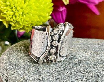 Silver Silpada Cubic Zirconia Ring, R1441, Size 8, Free Shipping and Gift Wrap