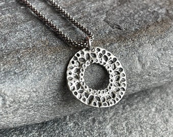 Silpada Textured Silver Circle Necklace, Free Shipping and Gift Wrap