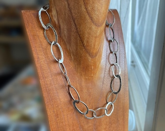 SILPADA Sterling Silver Hammered Link Necklace, N1667, Free Shipping and Gift Wrap