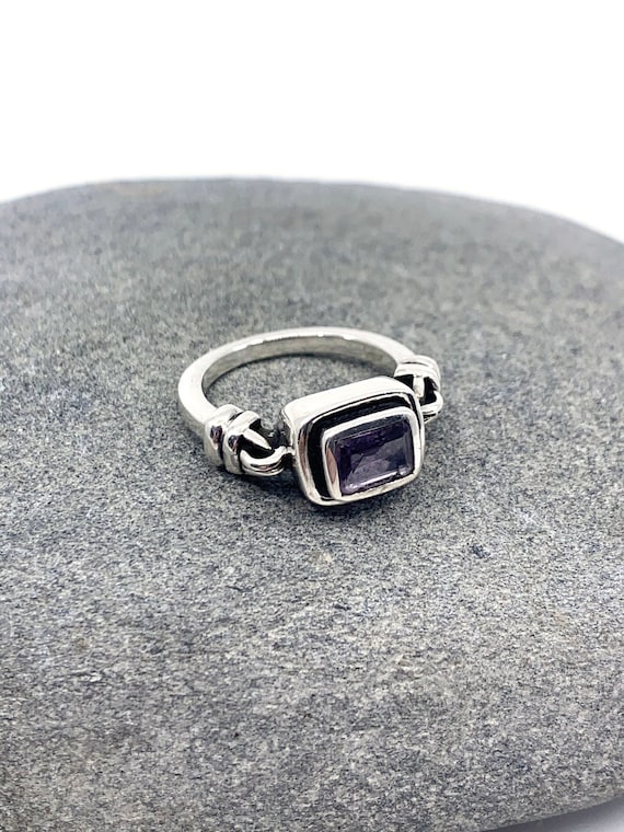 Silpada Silver "Misty Morning" Amethyst Ring, R11… - image 1