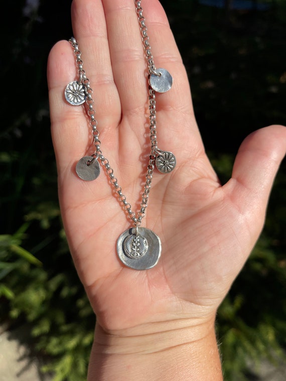SILPADA Sterling Silver Flower Charm Necklace,  Free Gift Wrap View 6