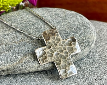 Silpada Hammered Silver Cross Necklace, 16", N0732, Free Shipping and Gift Wrap