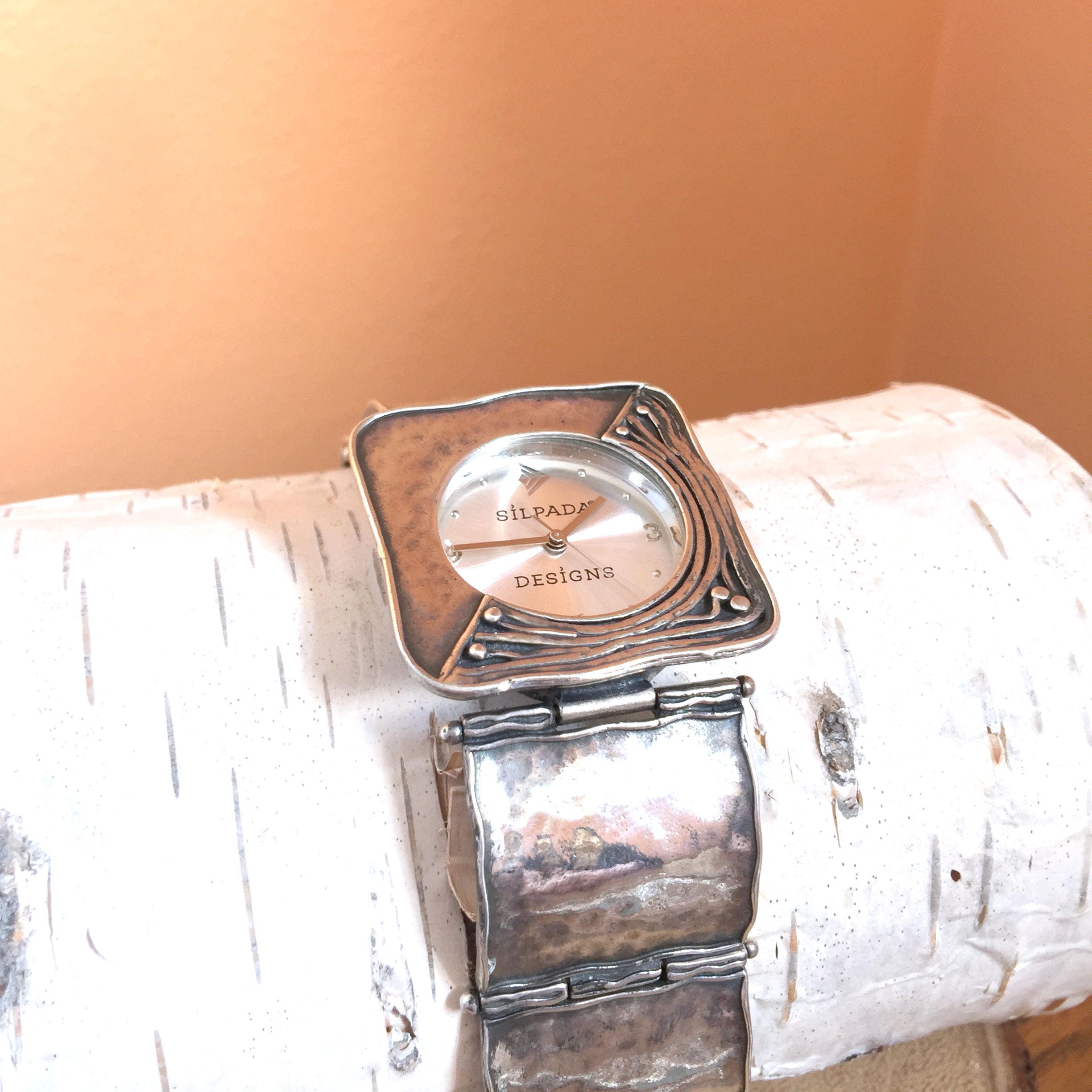 Silpada Silver Buckle Gray Strap Watch Working NEW Silpada Mod Minutes Watch T3193 | Mercari main image 2