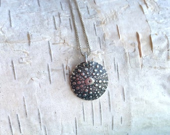 Silver Sea Urchin Necklace, Free Shipping and Gift Wrap