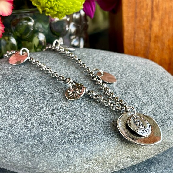 SILPADA Sterling Silver Flower Charm Necklace,  Free Gift Wrap View 5