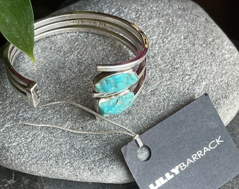 One of a Kind Lilly Barrack Turquoise Cuff Bracelet, Free Gift Wrap & Shipping