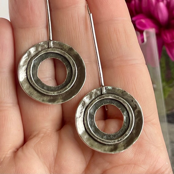 Vintage SILPADA Sterling Silver Long Rustic Open … - image 4