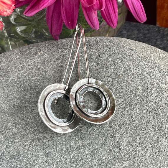 Vintage SILPADA Sterling Silver Long Rustic Open … - image 2