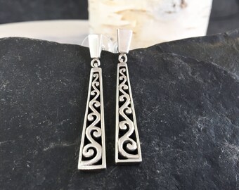 Sterling Silver Bar Earrings, Free Shipping and Gift Wrap