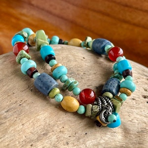 SILPADA Turquoise Beaded Stretch Double Bracelet, B1677,  Free Gift Wrap