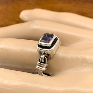 Silpada 'Eye In The Sky' Sterling Silver Ring – Oval Amethyst Statement Ring - View #9