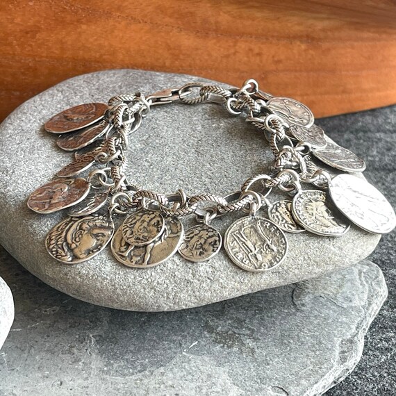Silpada Silver Roman Coin Bracelet B1624 Free Shipping and Gift